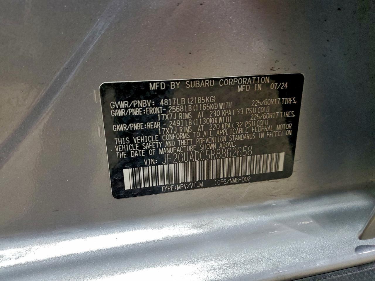 2024 SUBARU Crosstrek