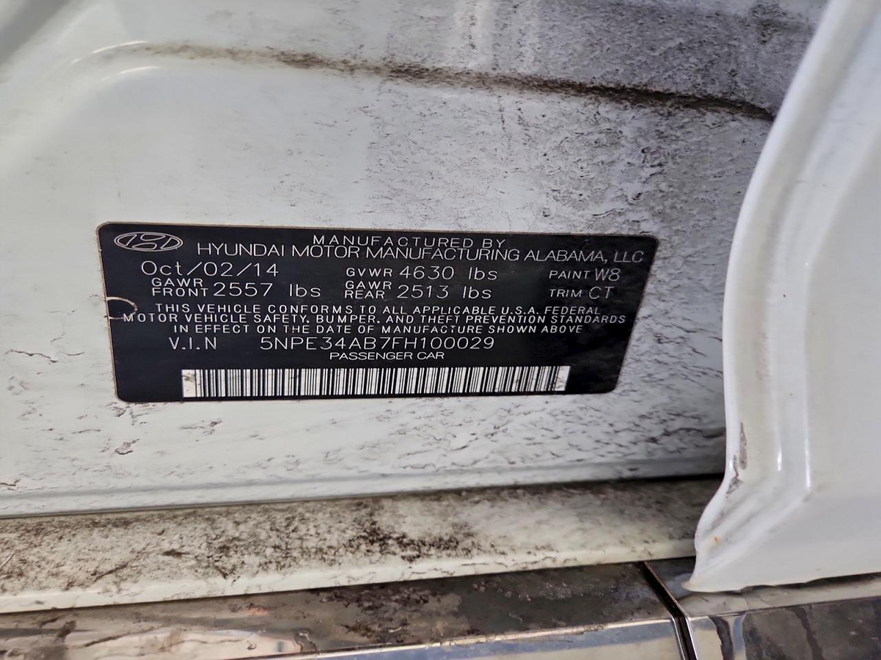 2015 HYUNDAI SONATA