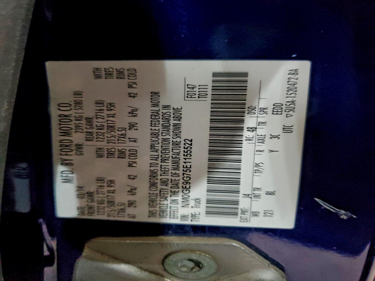 2014 FORD TRANSIT CONNECT