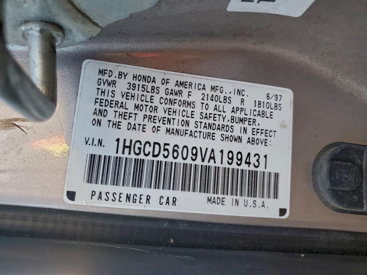1997 HONDA ACCORD