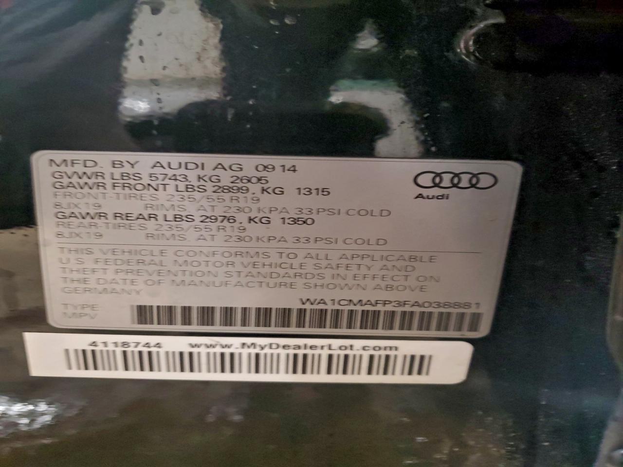 2015 AUDI Q5