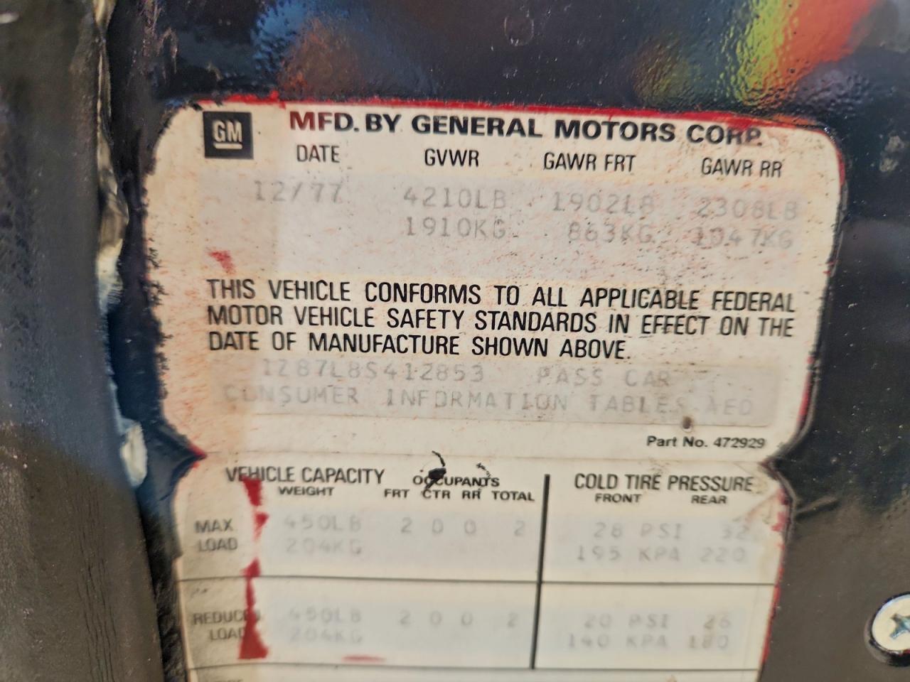 1978 CHEVROLET CORVETTE