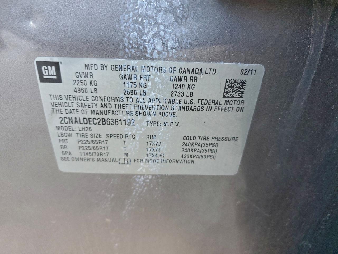 2011 CHEVROLET EQUINOX