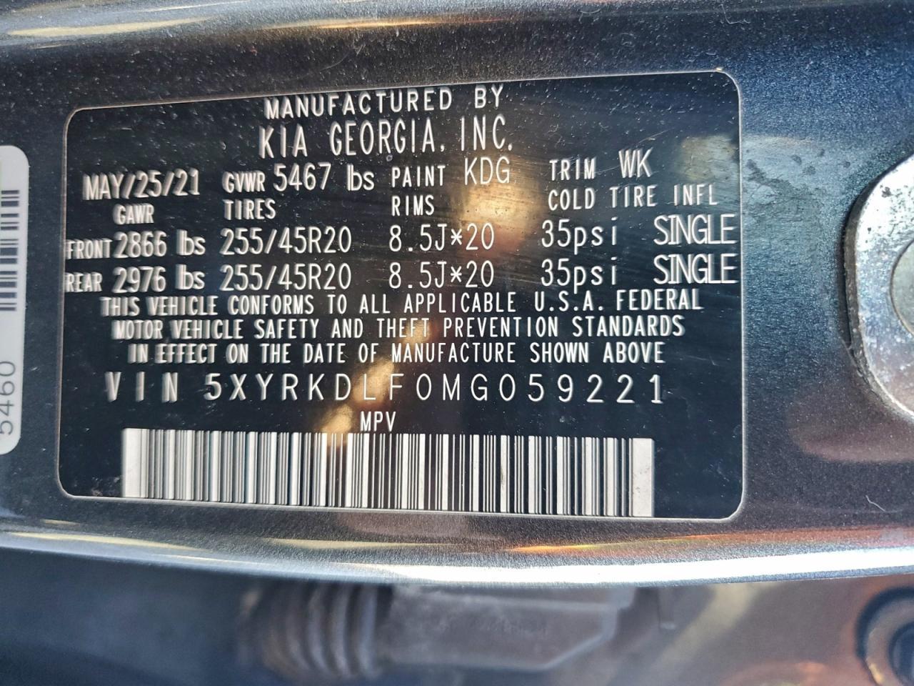 2021 KIA SORENTO