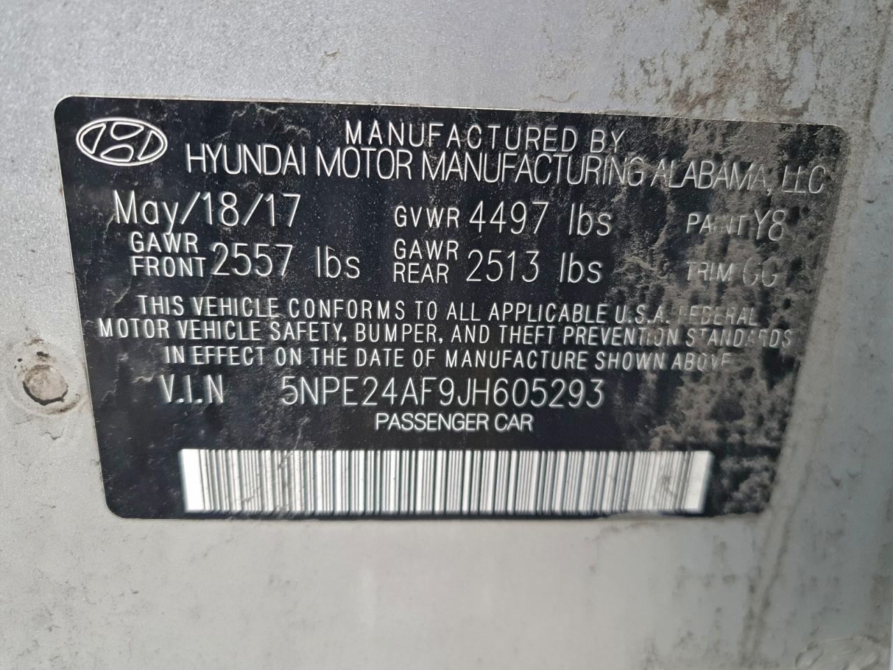 2018 HYUNDAI SONATA