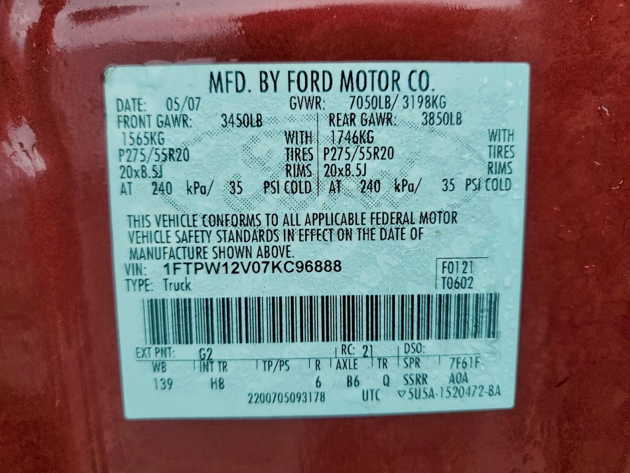 2007 FORD F-150