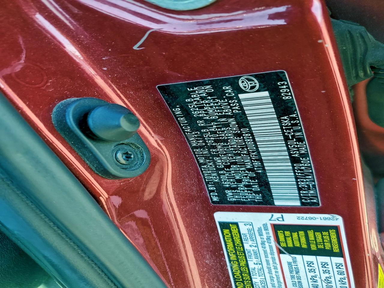 2013 TOYOTA CAMRY