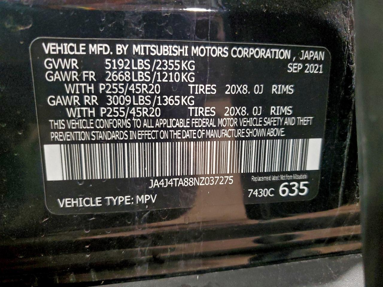2022 MITSUBISHI outlander
