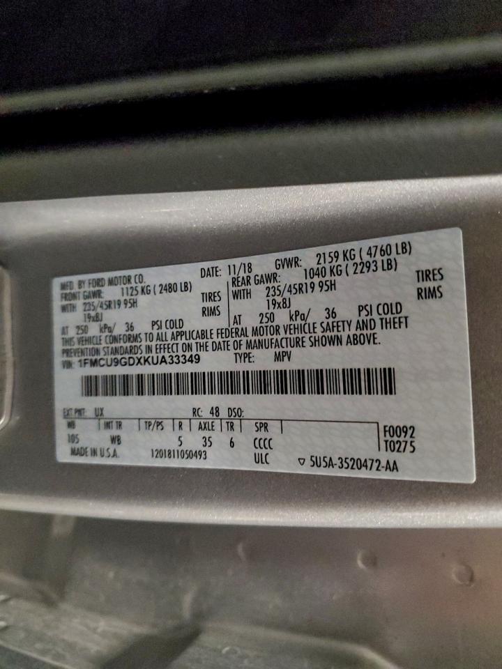 2019 FORD ESCAPE