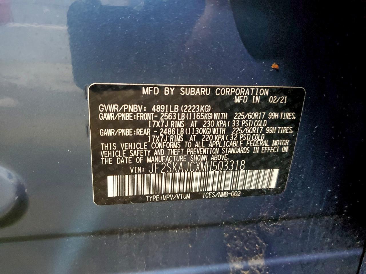 2021 SUBARU FORESTER