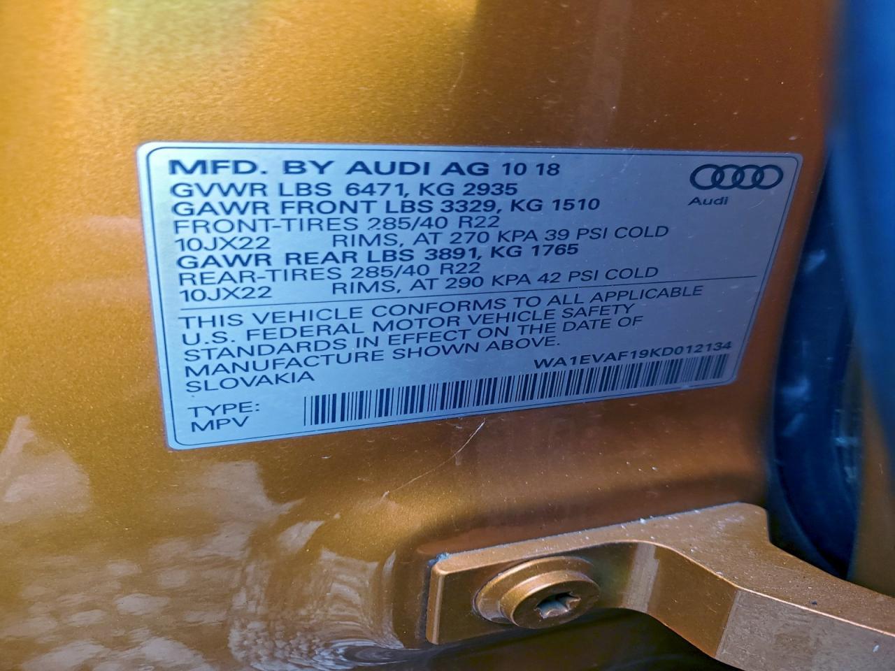 2019 AUDI Q8