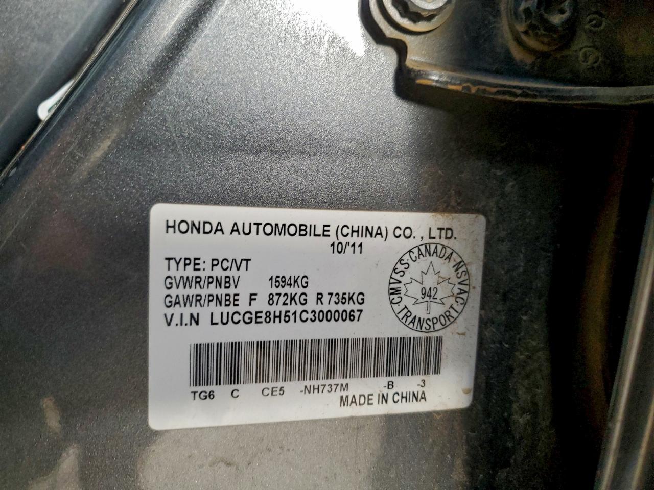 2012 HONDA FIT