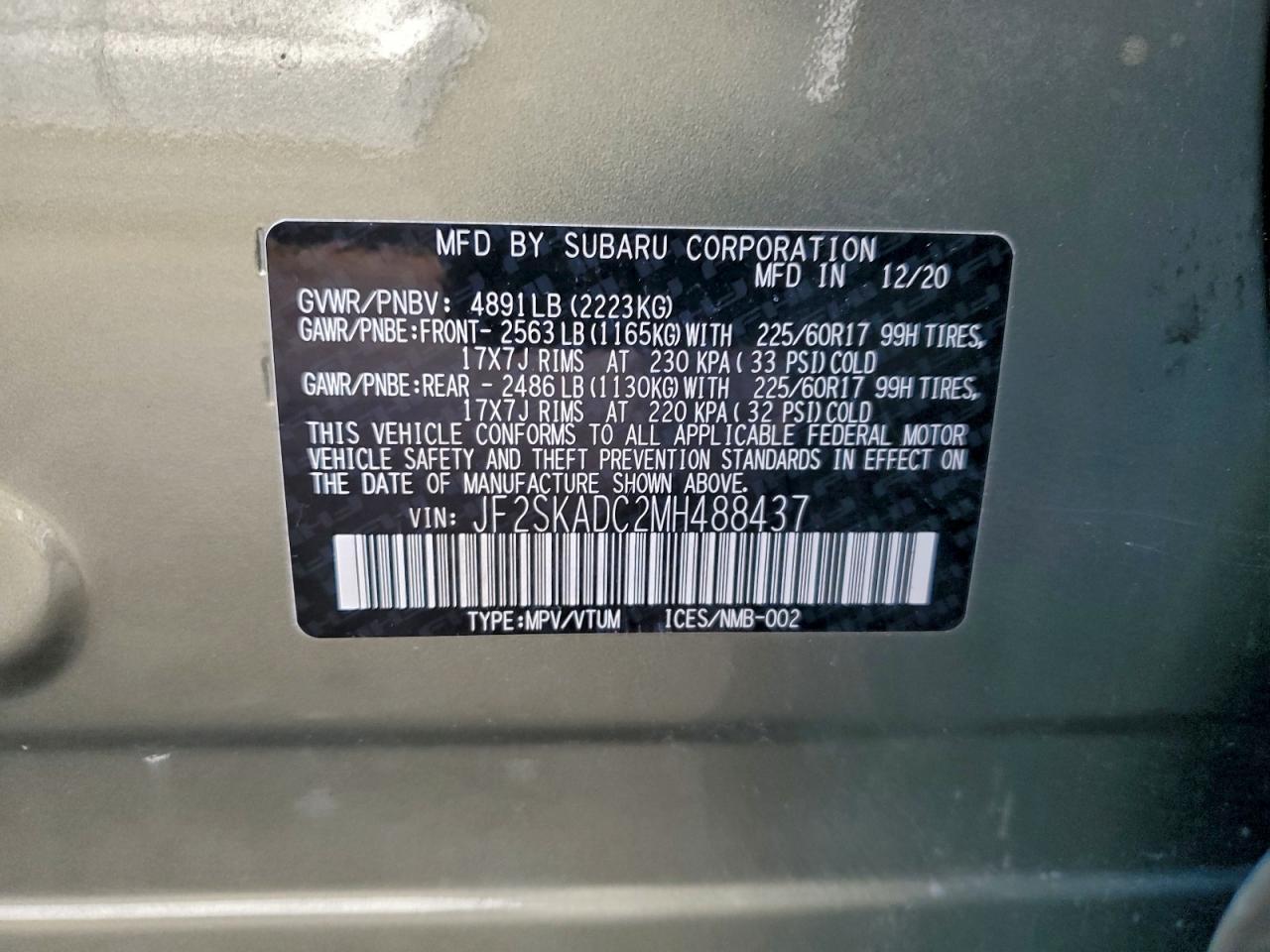 2021 SUBARU FORESTER