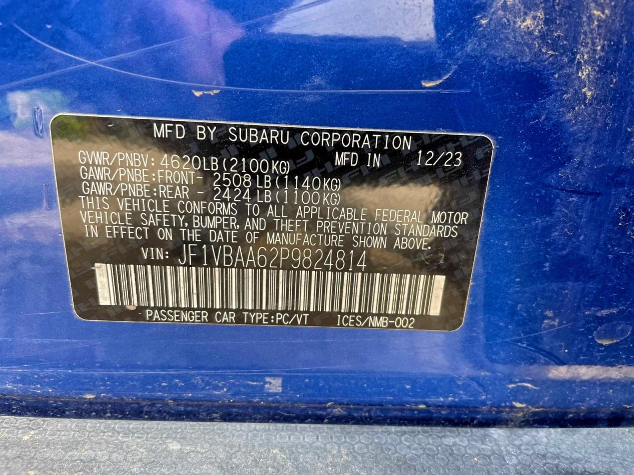 2023 SUBARU WRX