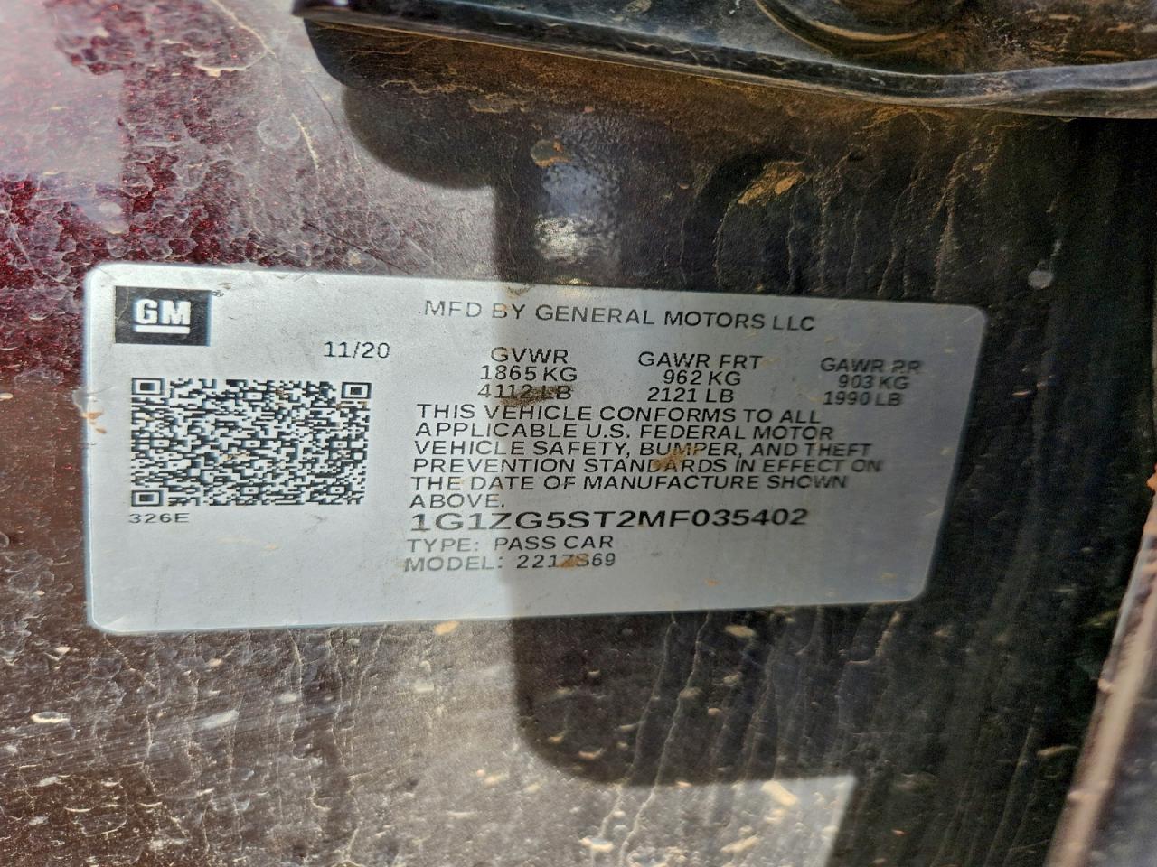 2021 CHEVROLET MALIBU