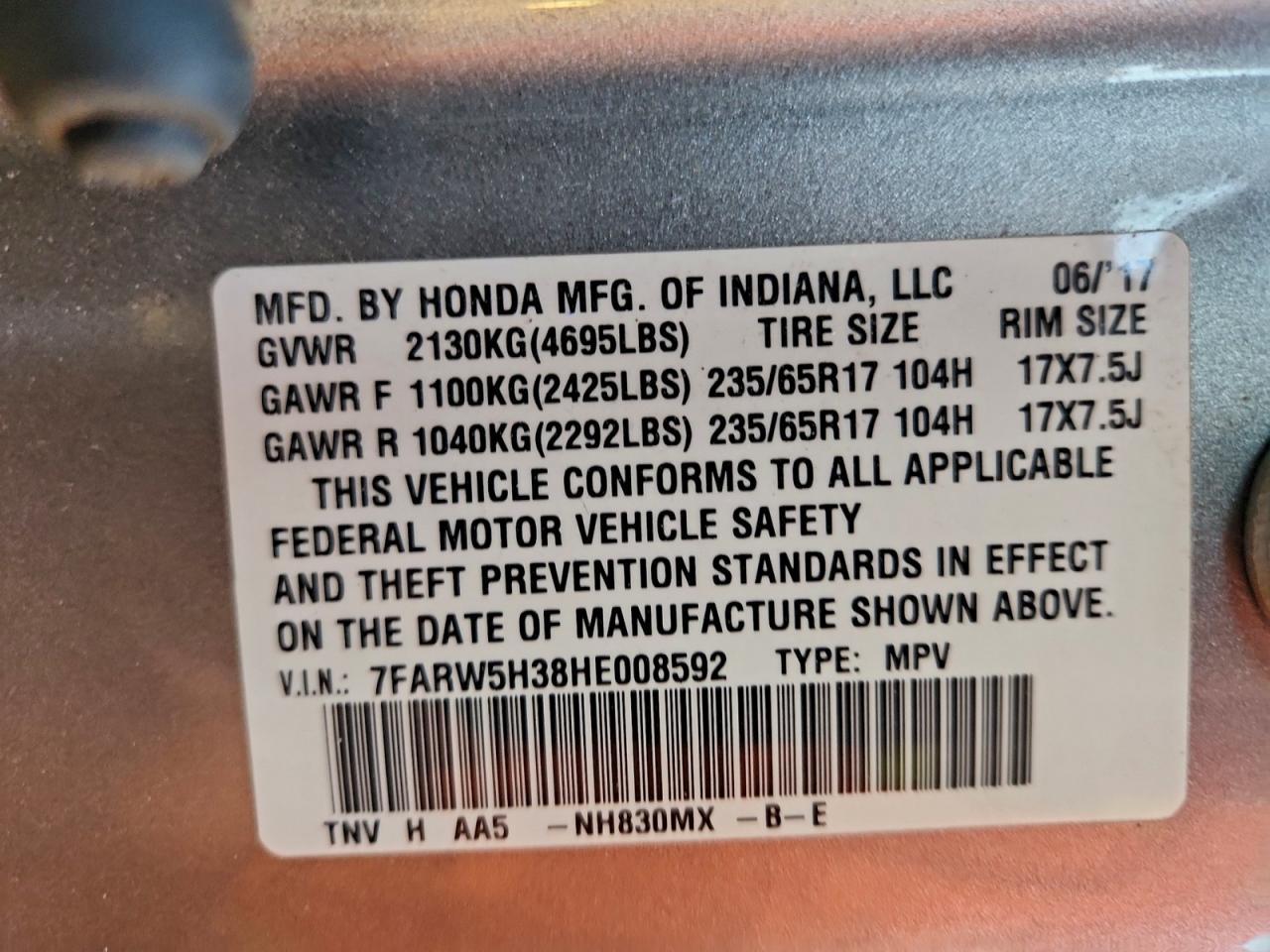 2017 HONDA CR-V