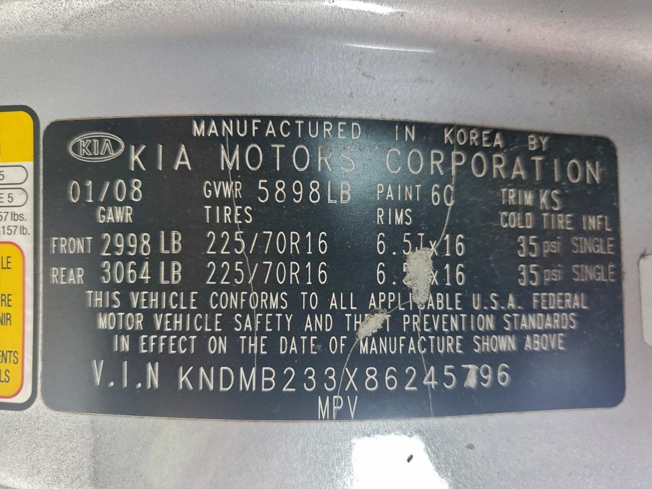 2008 KIA SEDONA