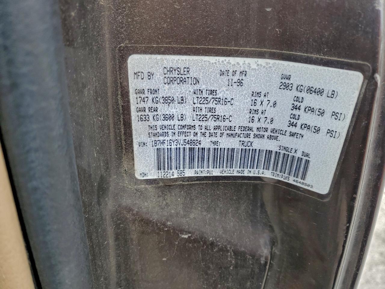 1997 DODGE RAM 1500