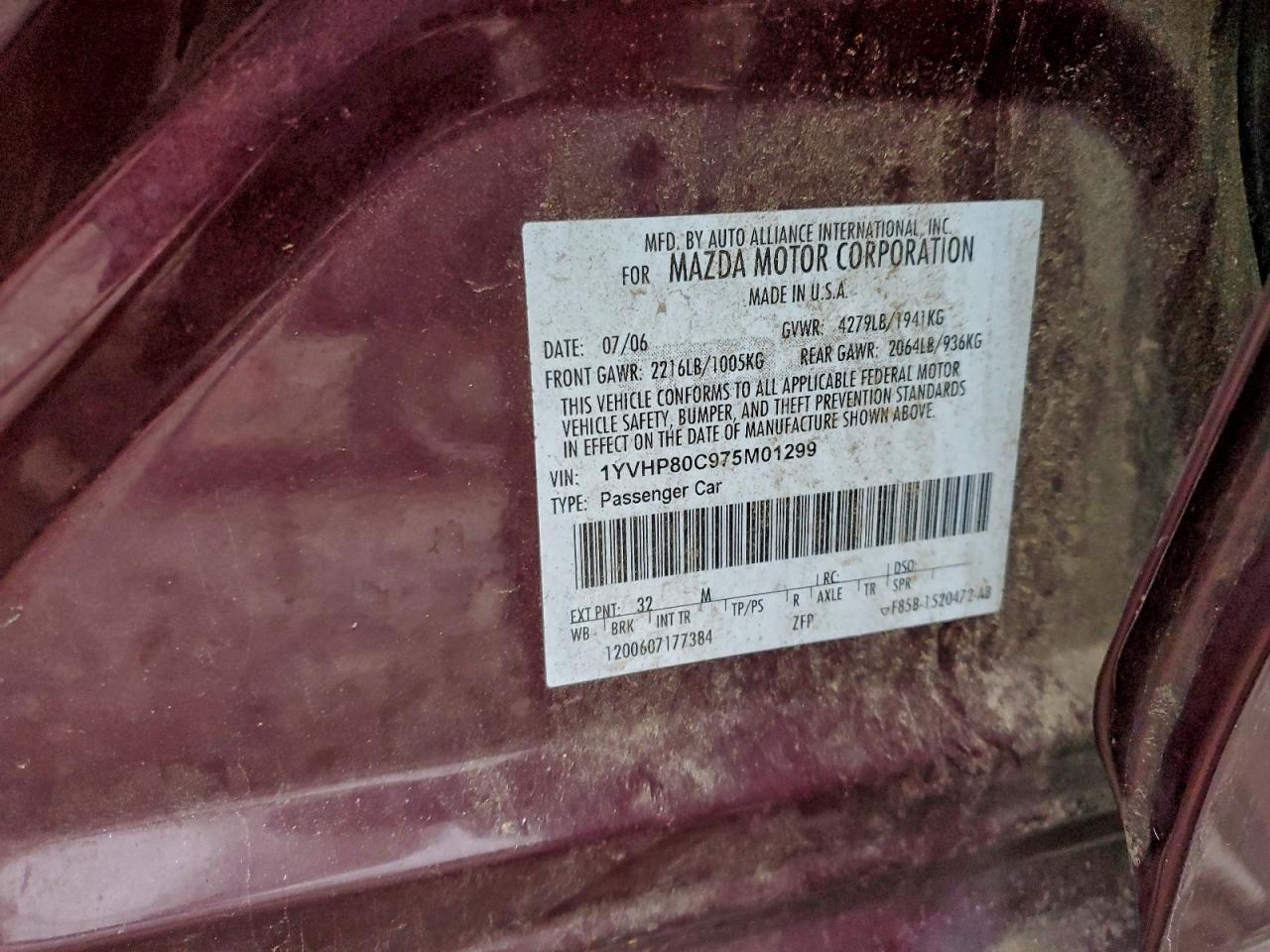 2007 MAZDA 6