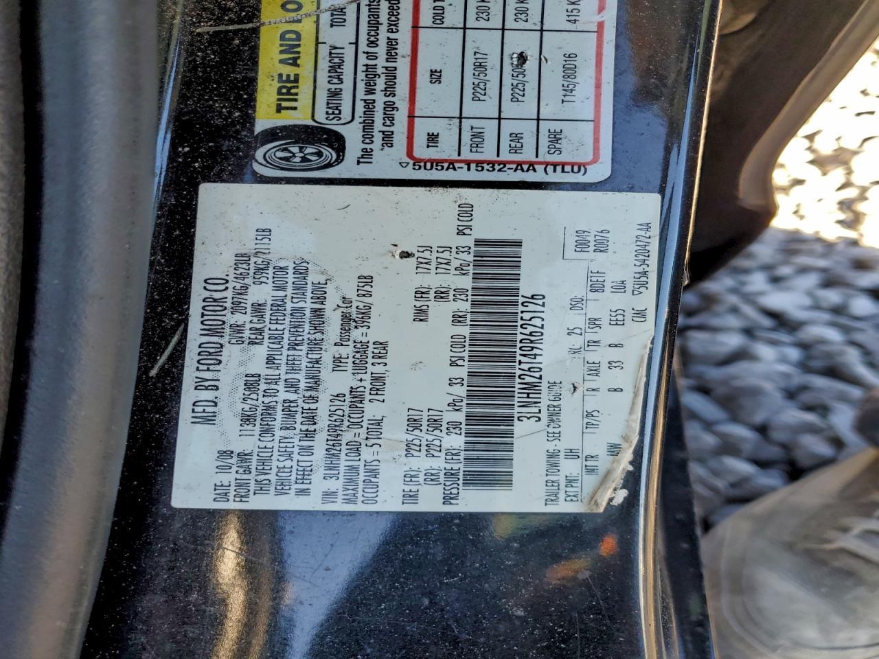 2009 LINCOLN MKZ