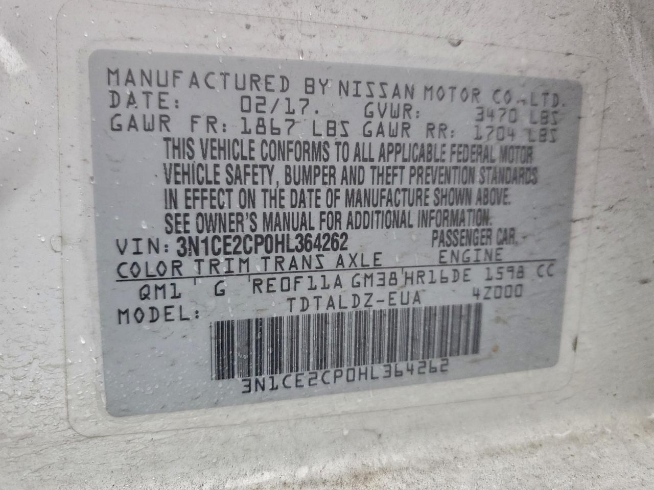 2017 NISSAN Versa Note