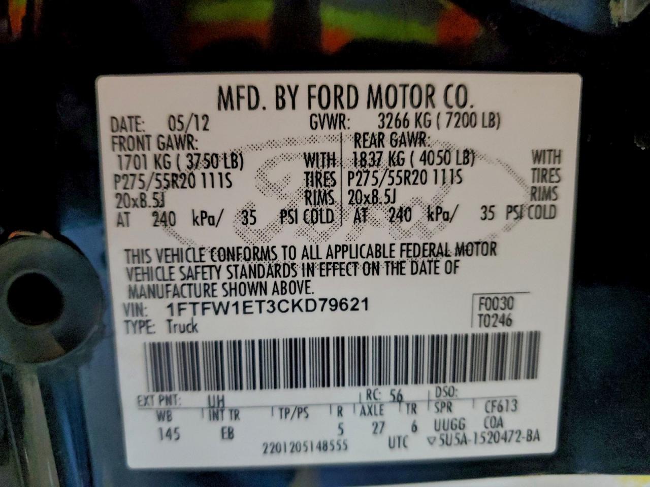 2012 FORD F-150