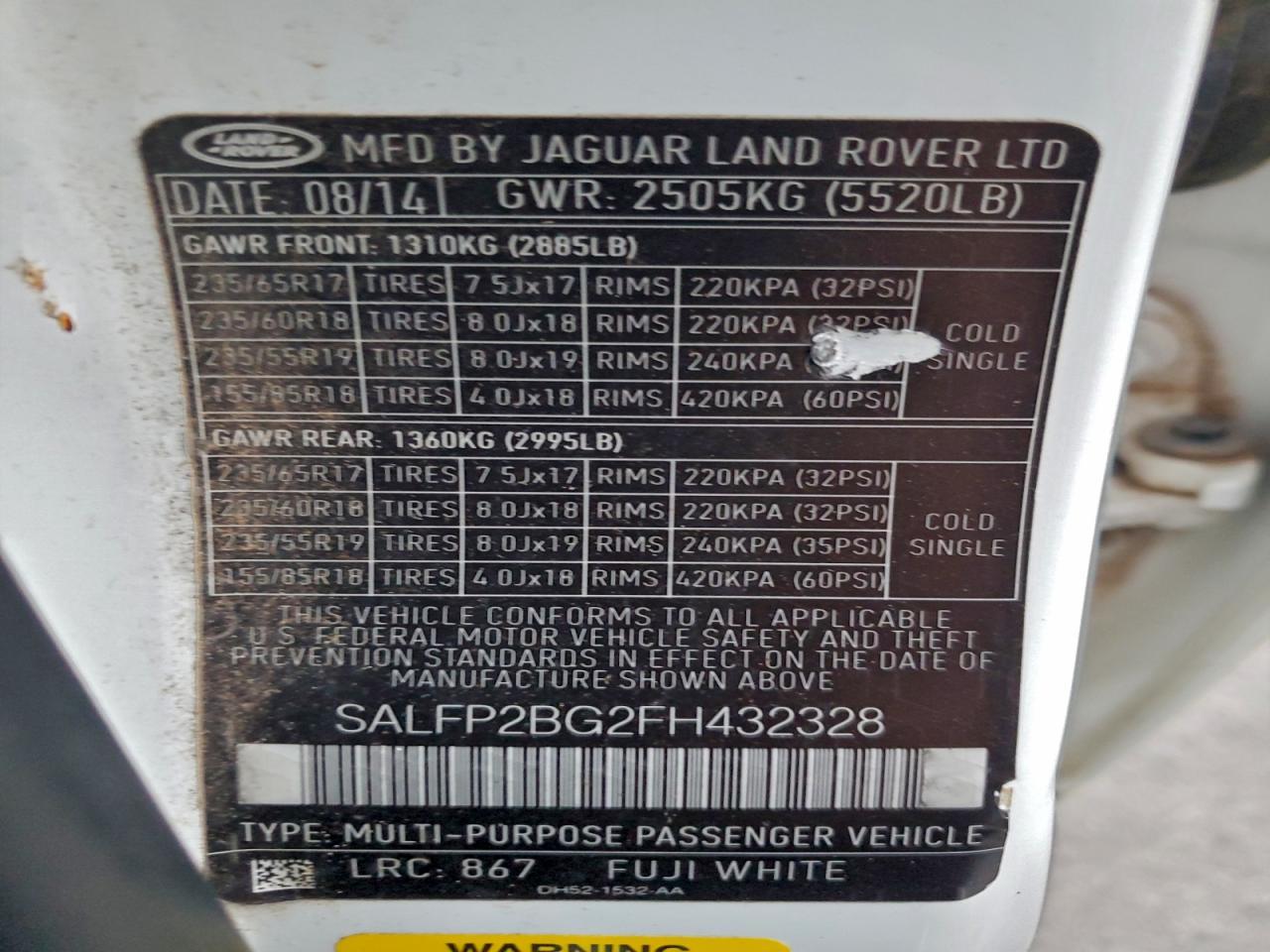 2015 LAND ROVER LR2