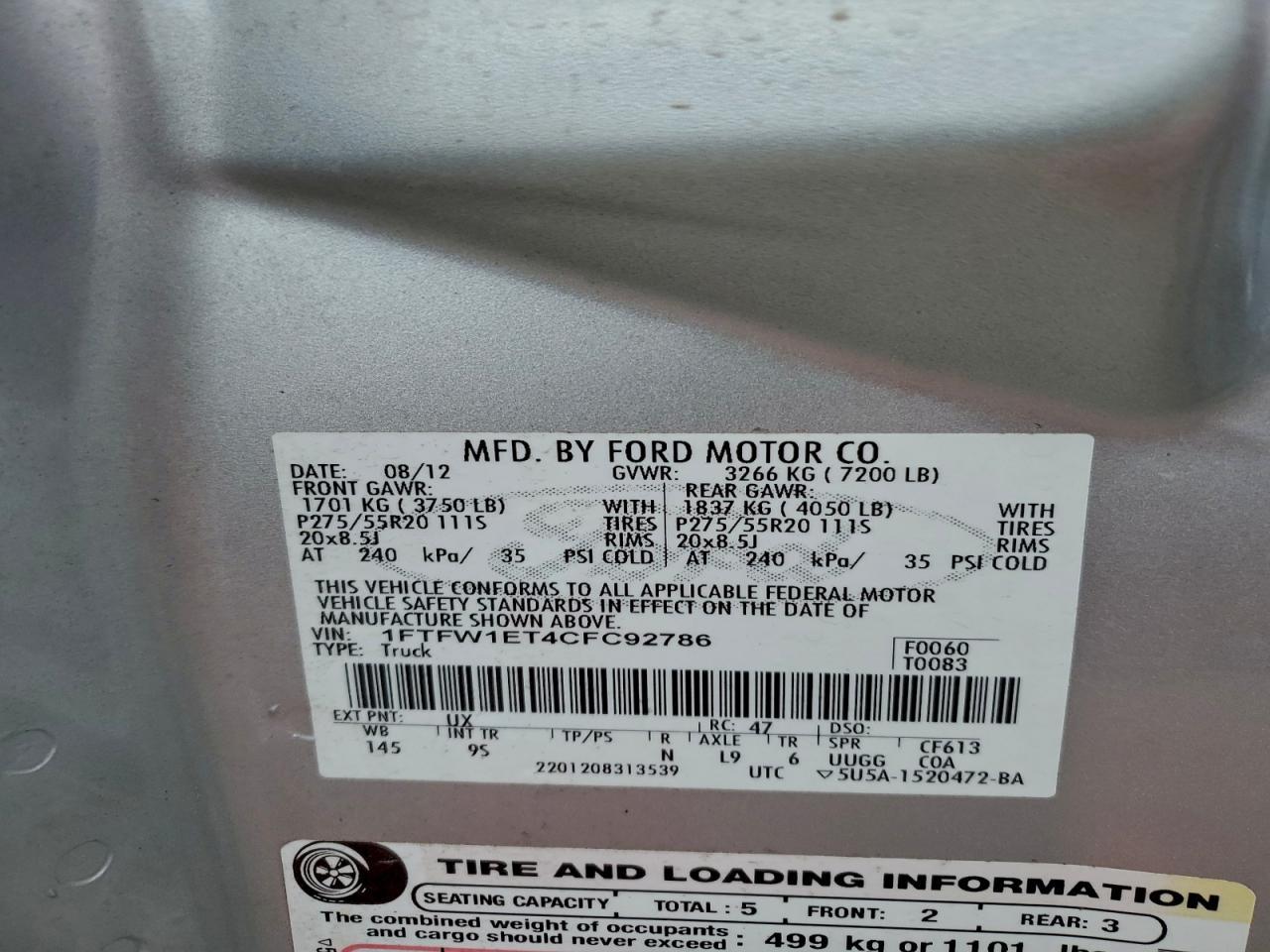 2012 FORD F-150