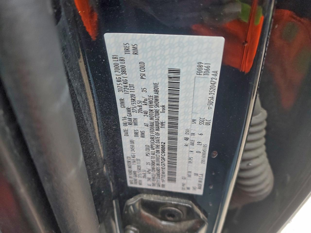 2016 FORD F-150