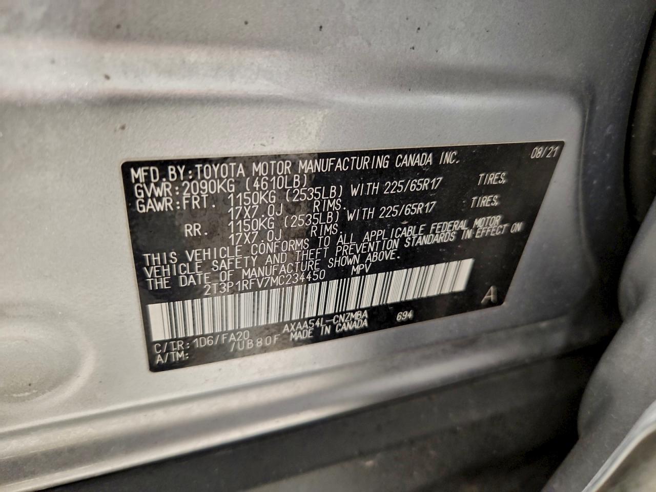 2021 TOYOTA RAV4