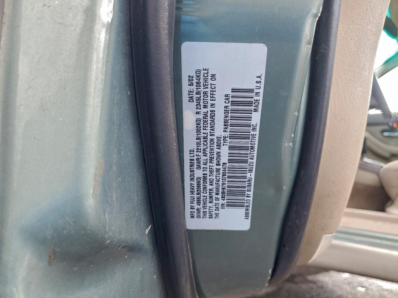 2003 SUBARU Legacy
