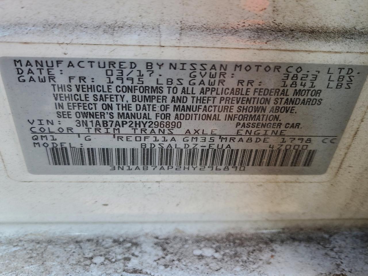 2017 NISSAN SENTRA