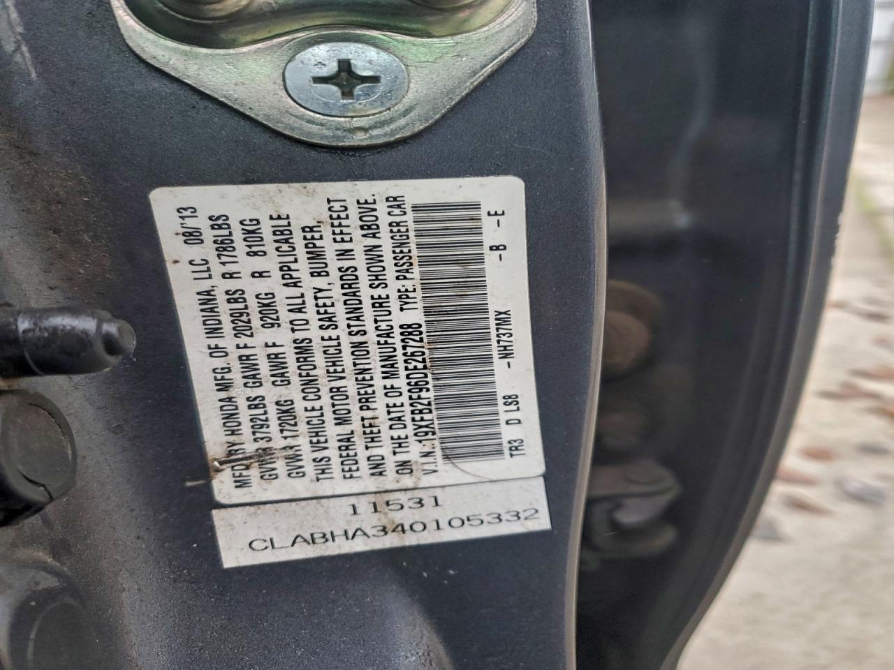 2013 HONDA CIVIC