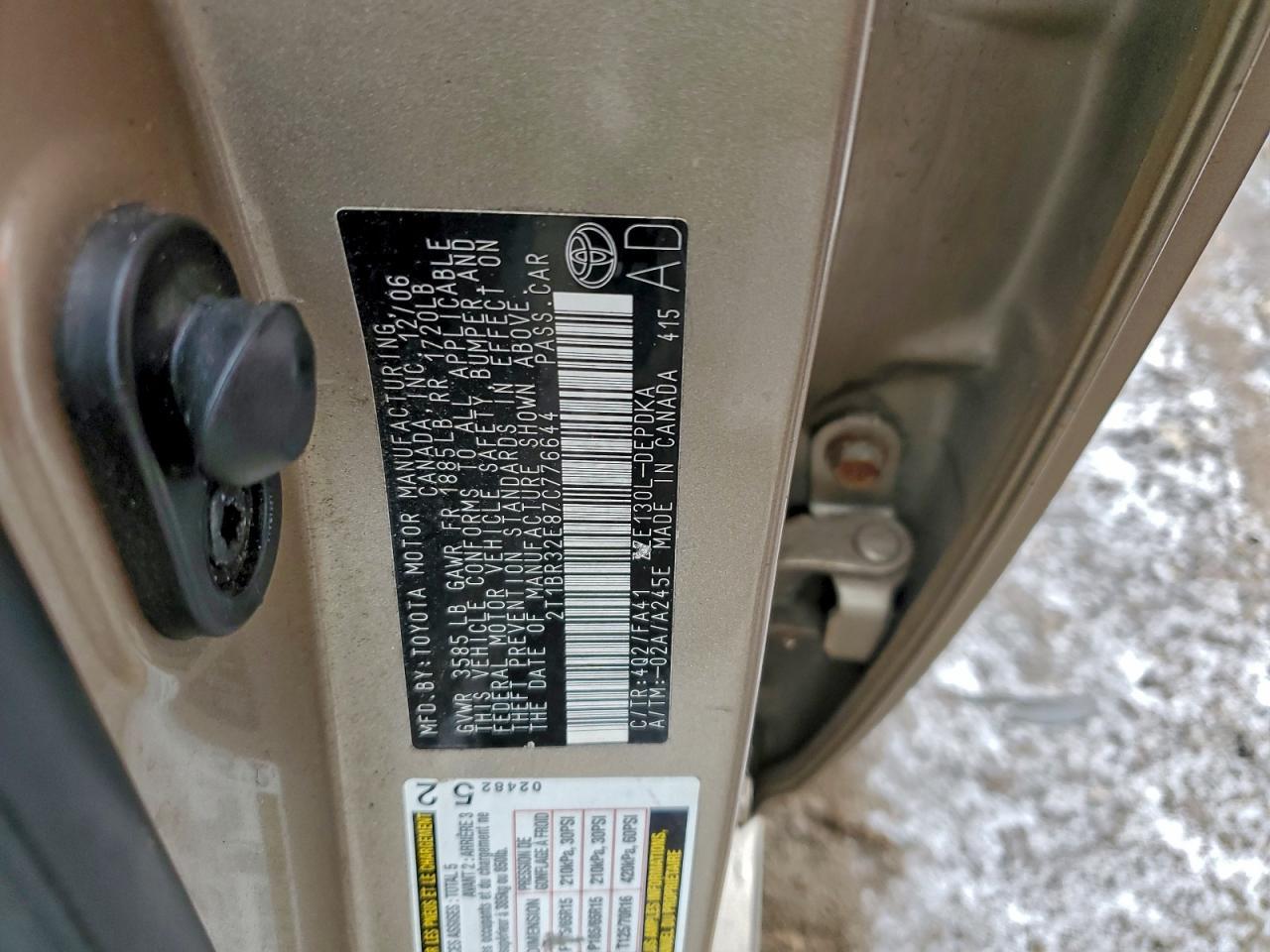2007 TOYOTA COROLLA