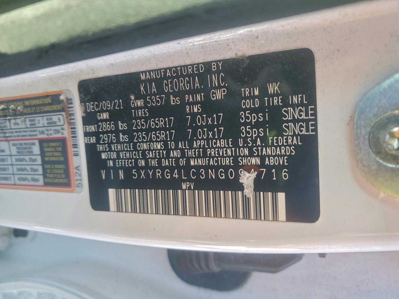 2022 KIA SORENTO