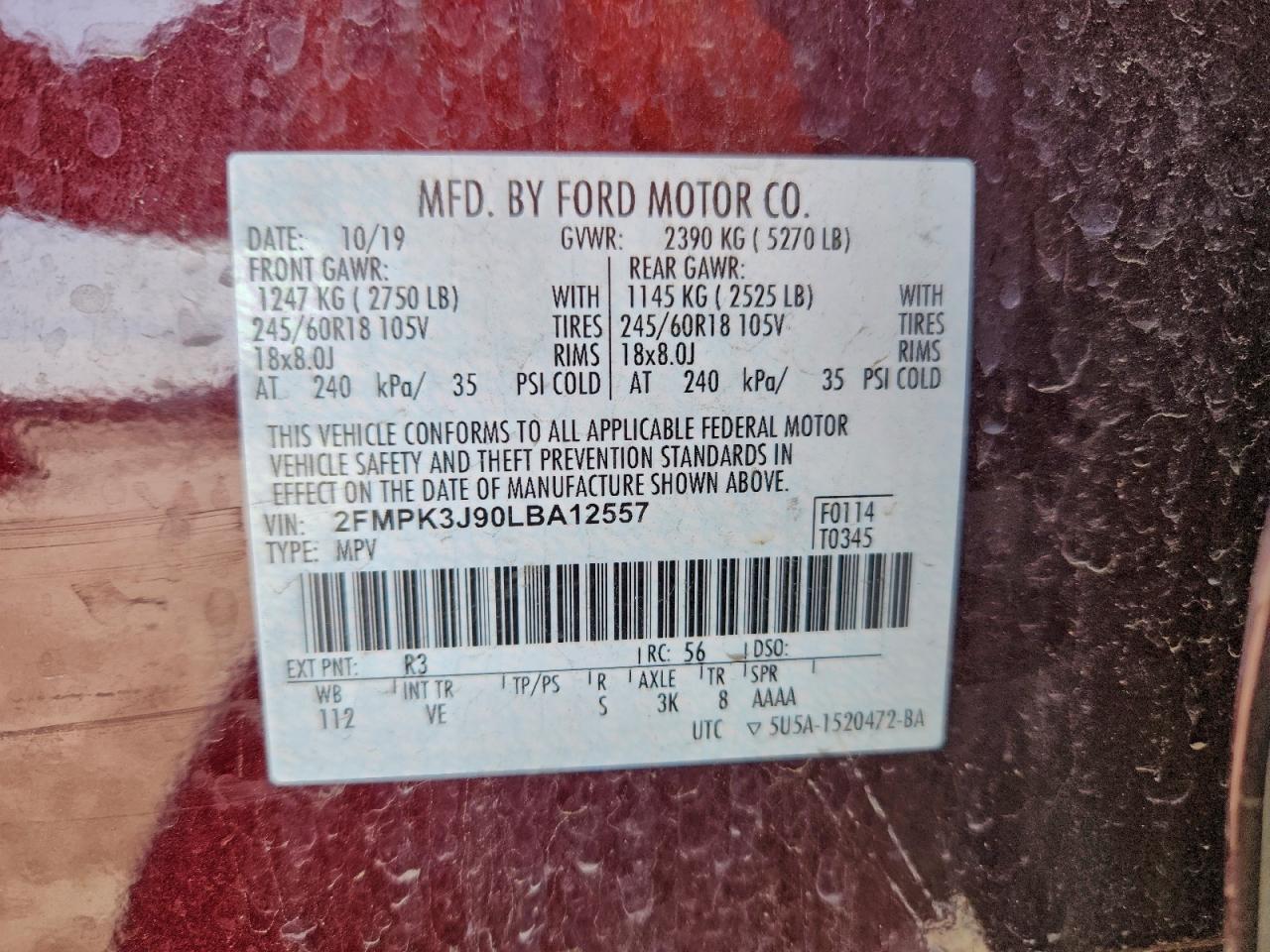 2020 FORD EDGE