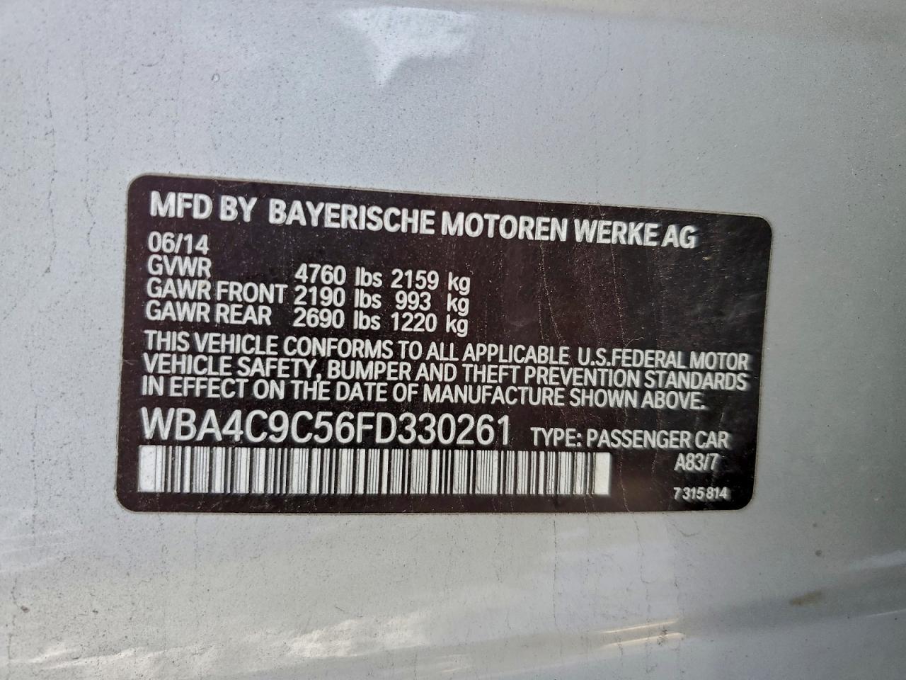 2015 BMW 4 Series