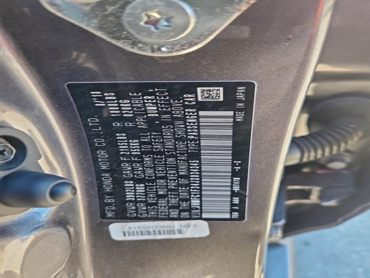 2018 HONDA CIVIC