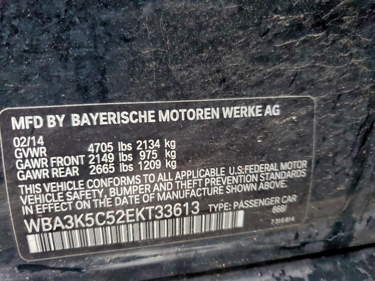 2014 BMW 3 SERIES