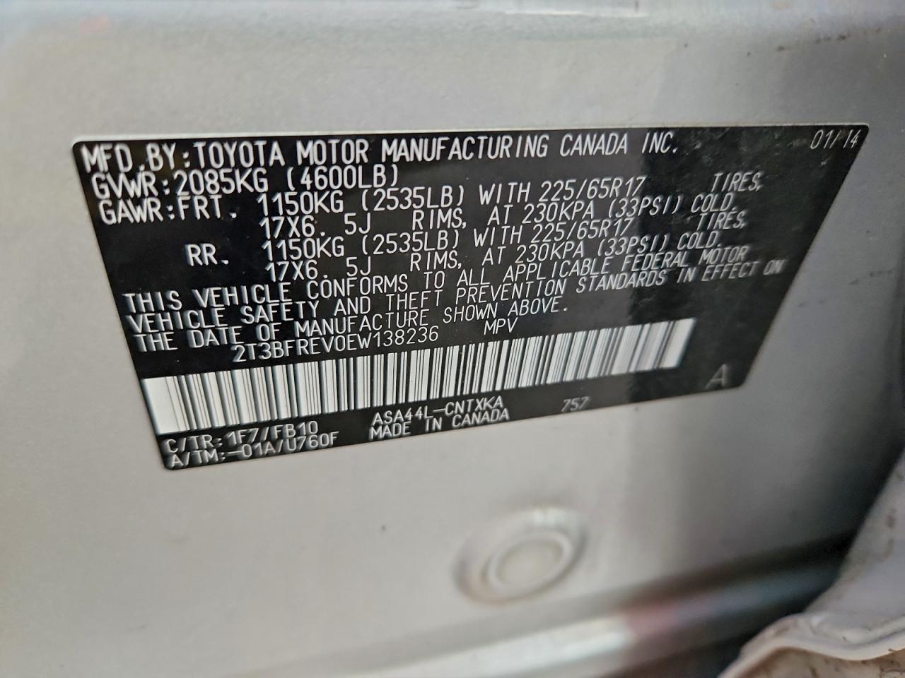 2014 TOYOTA RAV4