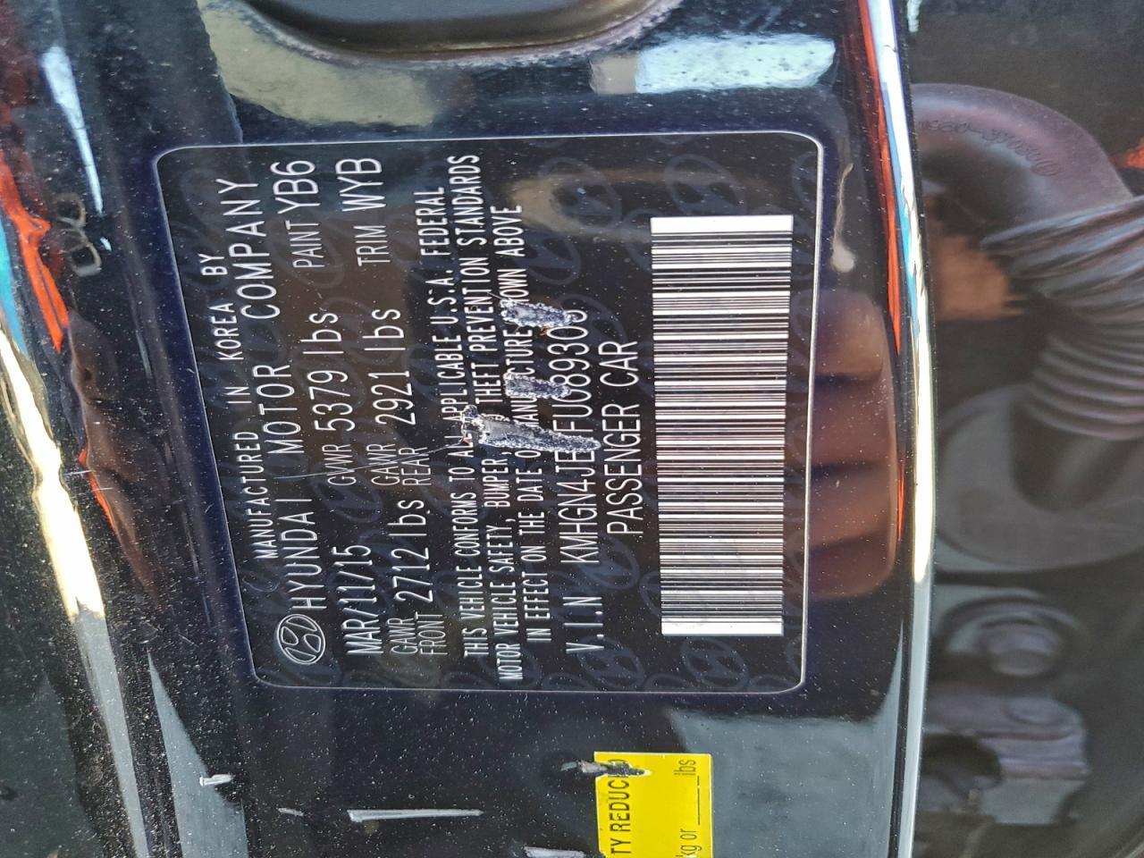 2015 HYUNDAI GENESIS