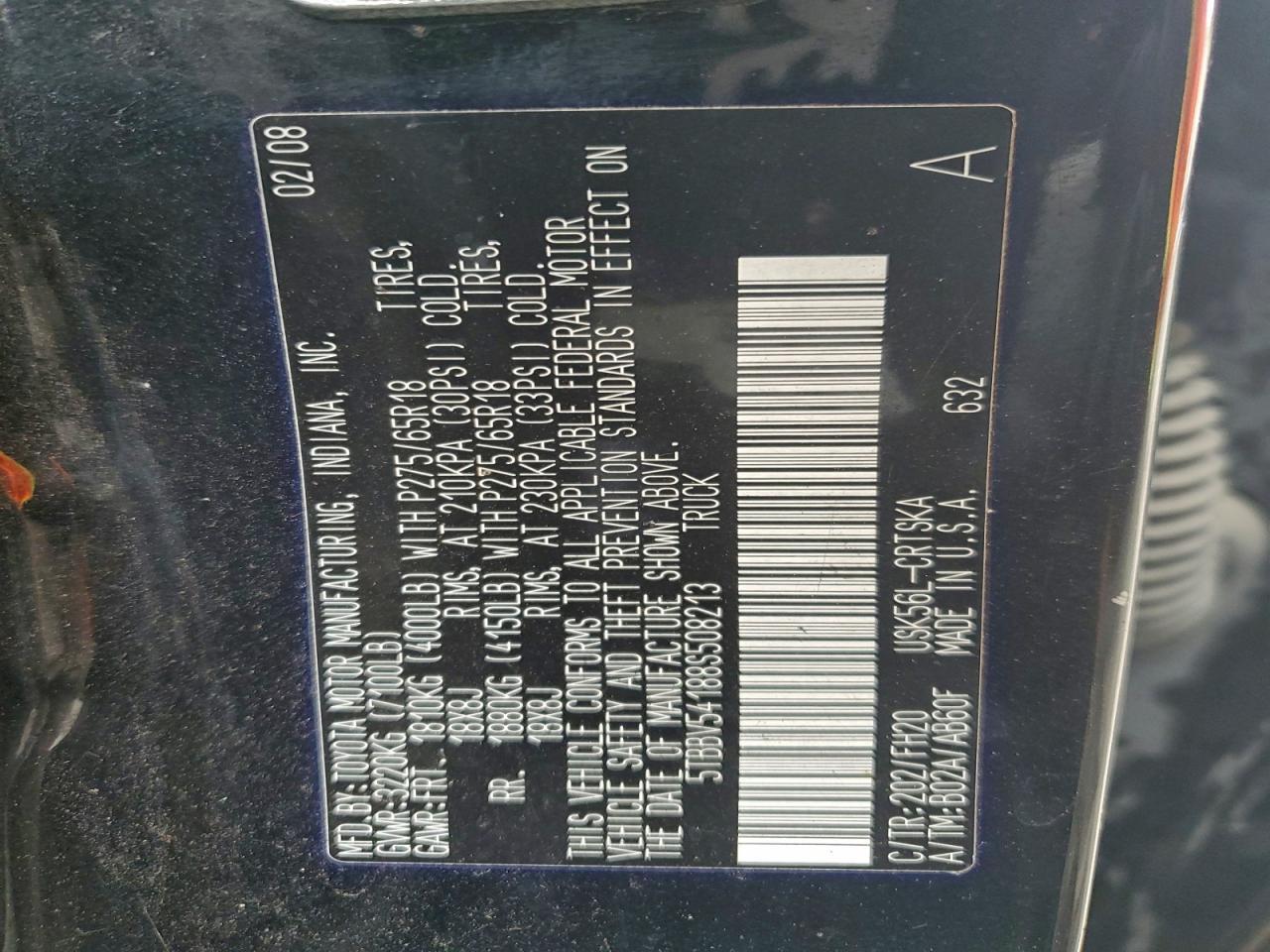 2008 TOYOTA TUNDRA