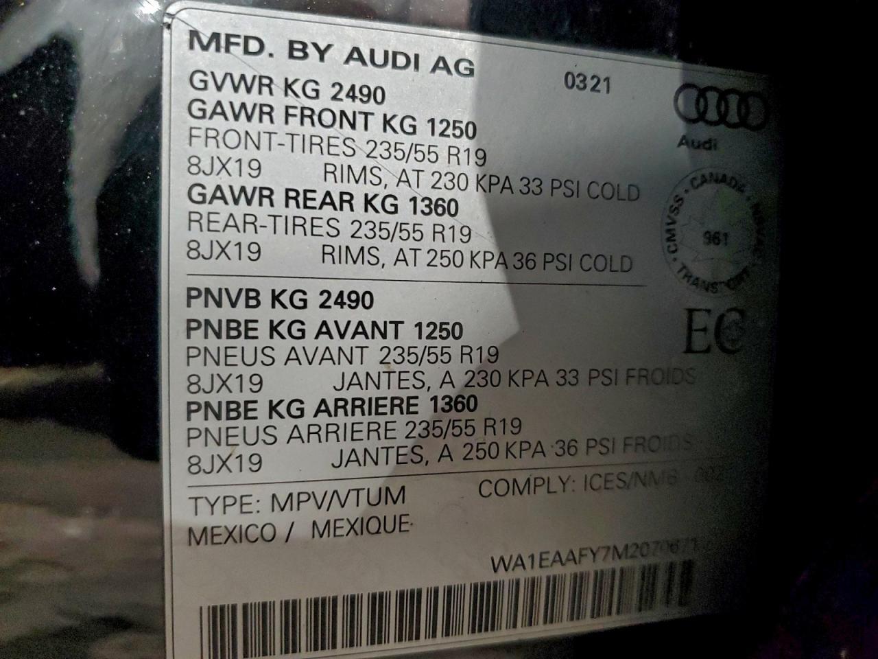 2021 AUDI Q5