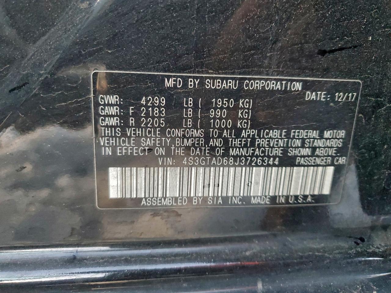 2018 SUBARU IMPREZA