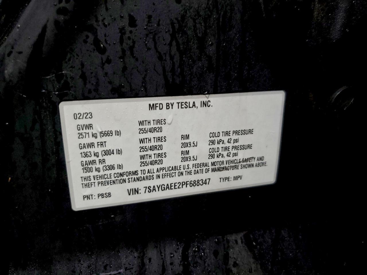 2023 TESLA MODEL Y