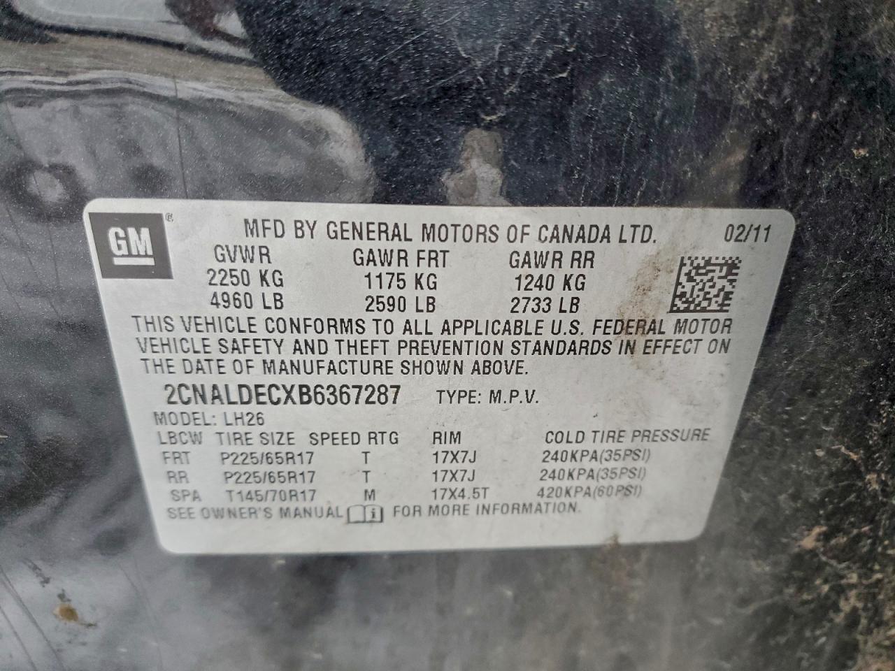 2011 CHEVROLET EQUINOX