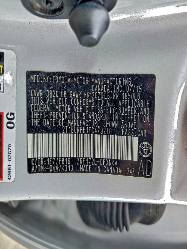 2015 TOYOTA COROLLA