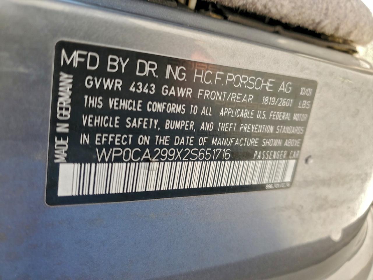 2002 PORSCHE 911