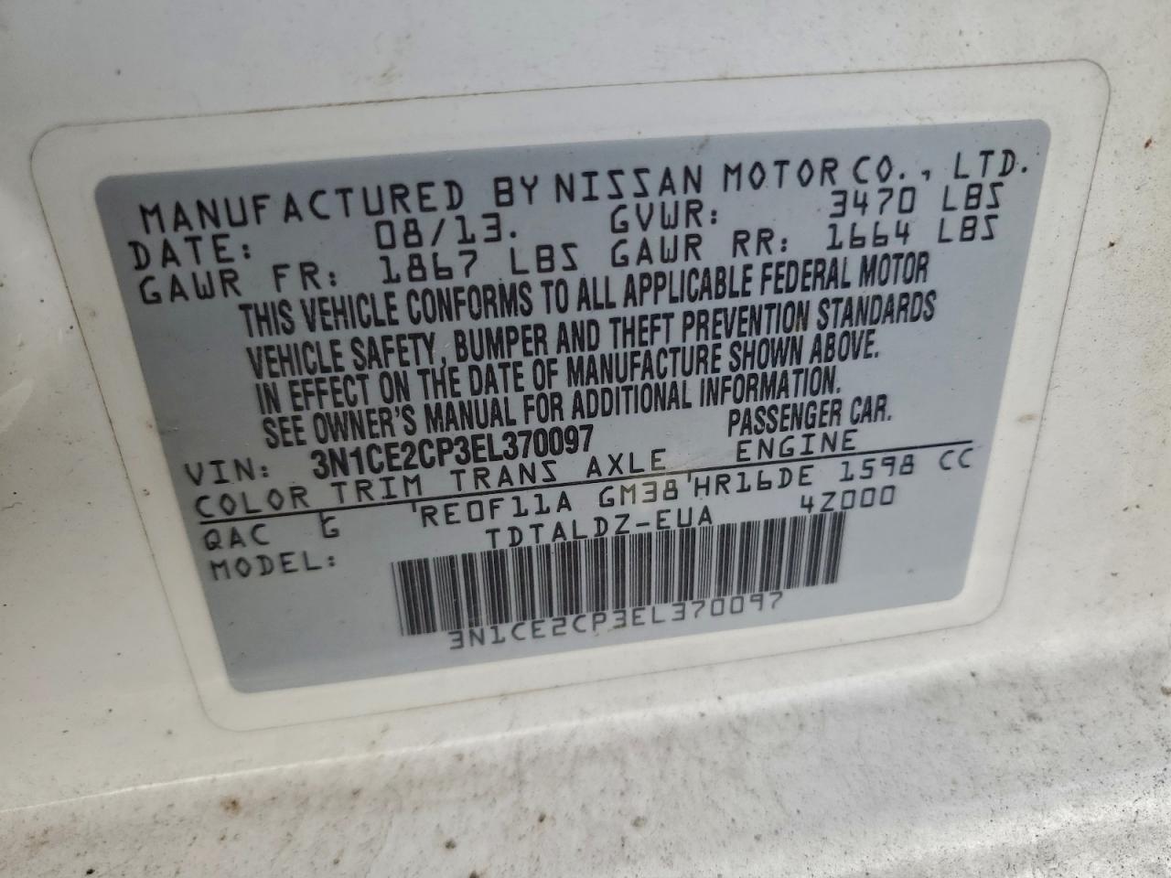 2014 NISSAN Versa Note