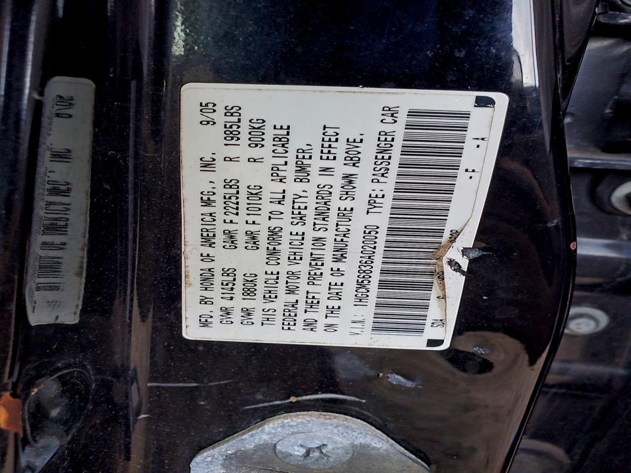 2006 HONDA ACCORD